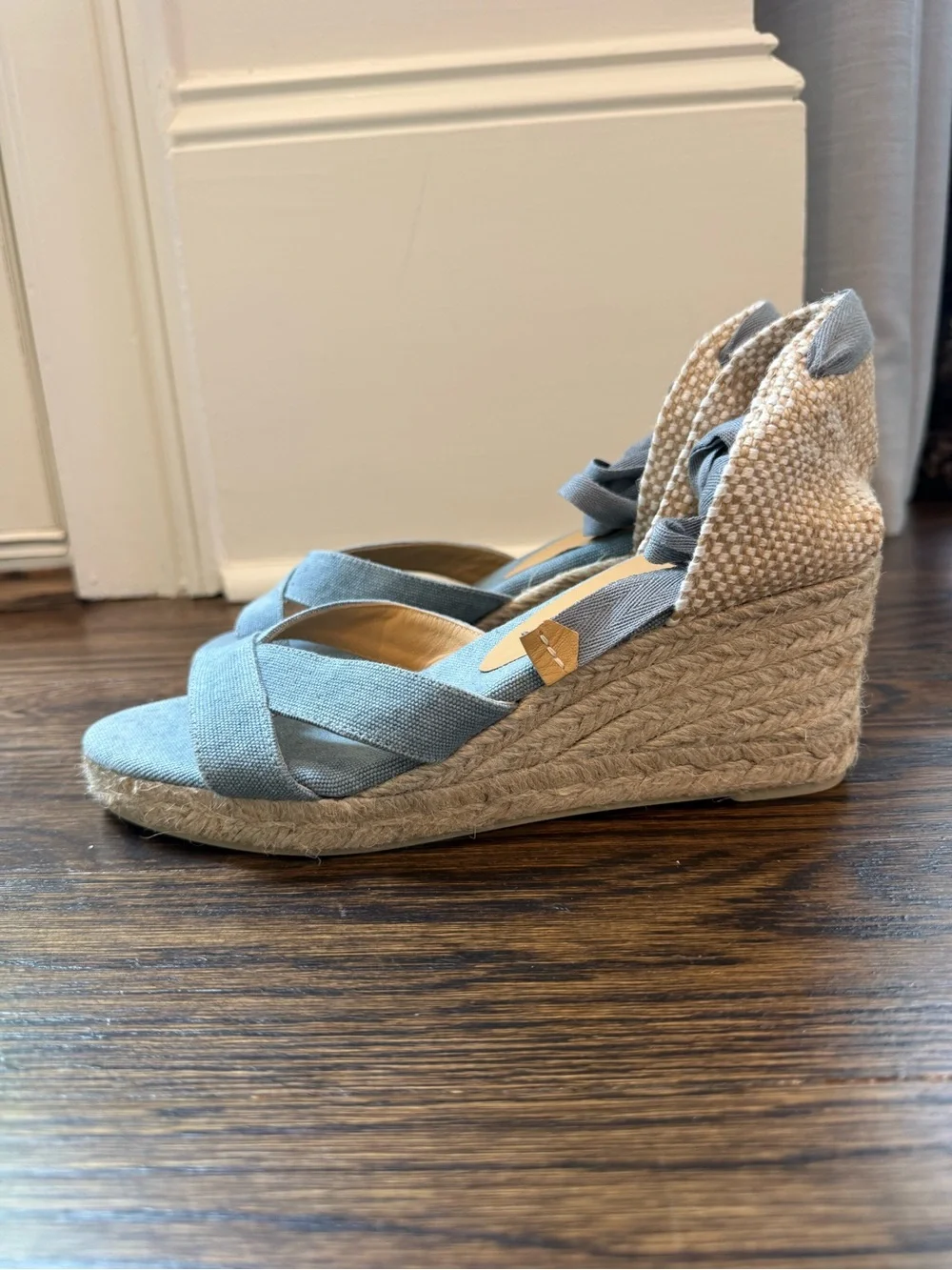 NWOT Castaner Espadrille Denim Wedge Sandal - size 8 - Picture 5 of 12